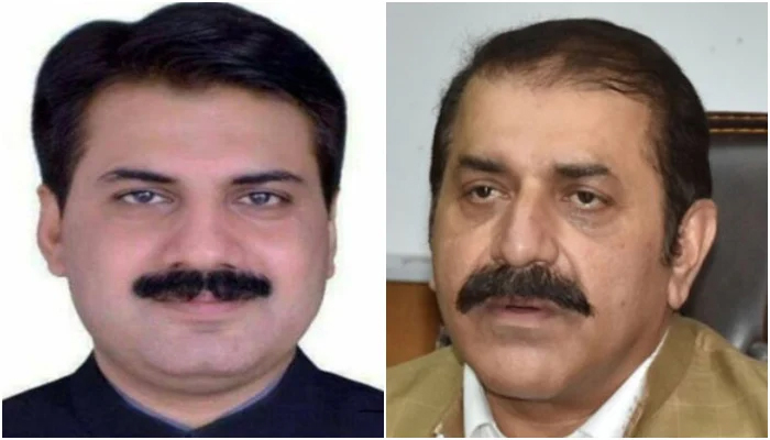PML-Ns Amin Zulqarnain (L) and PTIs Zaheer Abbas Khokhar. — Geo.tv