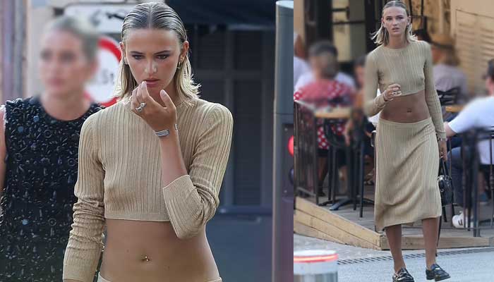 Mia Regan cuts a casual figure as she steps out in St Tropez after split with Romeo Beckham