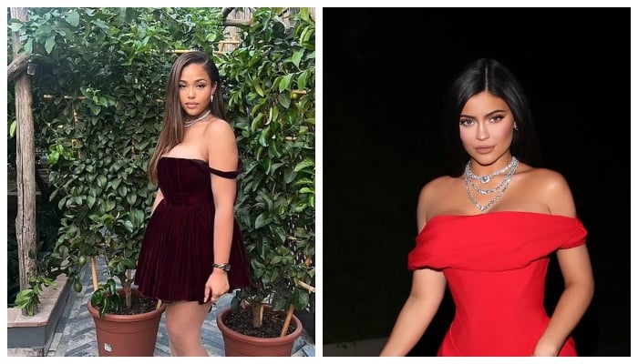 Kylie jenner off the shoulder dress outlet