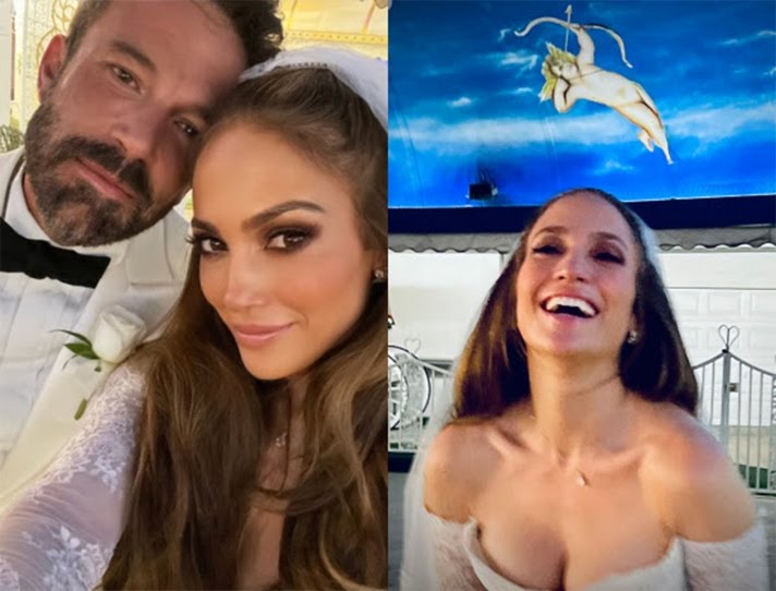 Jennifer Lopez shares pictures from her wedding to Ben Affleck