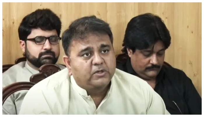 PTI Senior Vice President Fawad Chaudhry addressing a press conference in Islamabad, on May 23, 2022. — YouTube/HumNewsLive