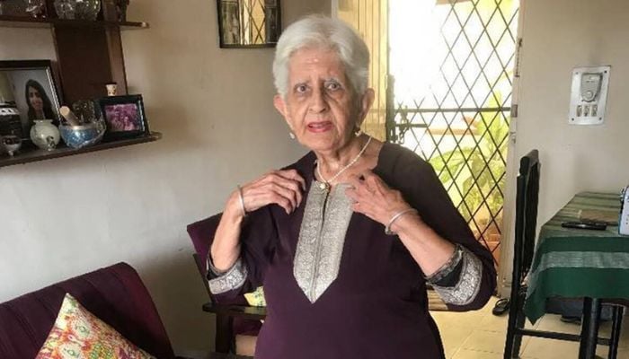Reena Varma, 90, visits Pakistan after 75 years. —Facebook/ Reena Vamra