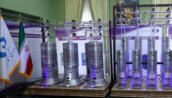 New-generation Iranian centrifuges are displayed during the National Nuclear Energy Day in Tehran, Iran, April 10, 2021. —Reuters/Iranian Press
