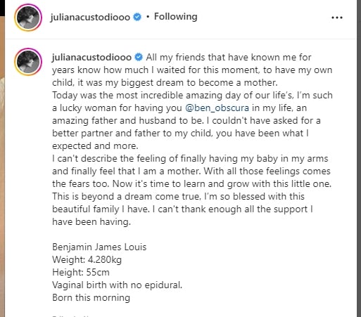 90 Day Fiancés Juliana Custodio welcomes baby boy