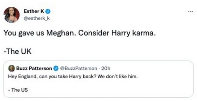 Prince Harry karma for US who gave UK Meghan Markle: Briton host