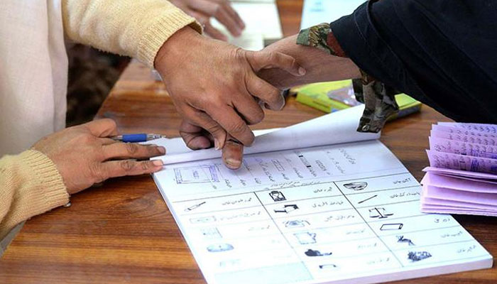 A person casting their vote during an election in Pakistan. — Agencies