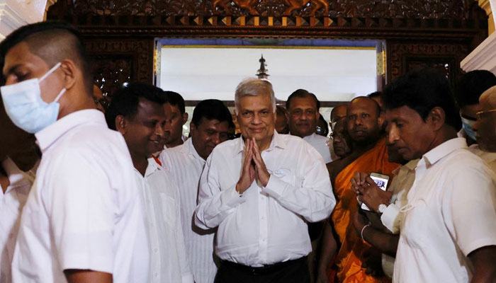 Ranil Wickremesinghe who has been elected as the Eighth Executive President under the Constitution leaves a Buddhist temple, amid the countrys economic crisis, in Colombo, Sri Lanka July 20, 2022. — Reuters