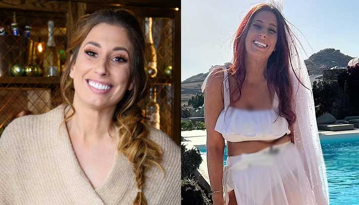 Stacey Solomon sets example as she opens her homes lavish pool for neighbours in sizzling heat