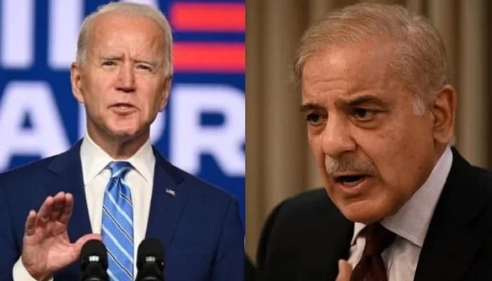 US President Joe Biden (left) and Prime Minister Shehbaz Sharif. — AFP/File