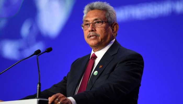 More than eight months before an economic crisis and mass protests prompted him to flee Sri Lanka, President Gotabaya Rajapaksa presented his national statement during the World Leaders Summit at the UN Climate Change Conference (COP26) in Glasgow, Scotland, Britain November 1, 2021. — Reuters/File