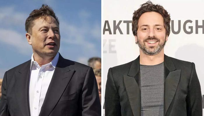 Tesla boss and multi-billionaire Elon Musk (L) andGoogle co-founder Sergey Brin. — AFP/Twitter/File