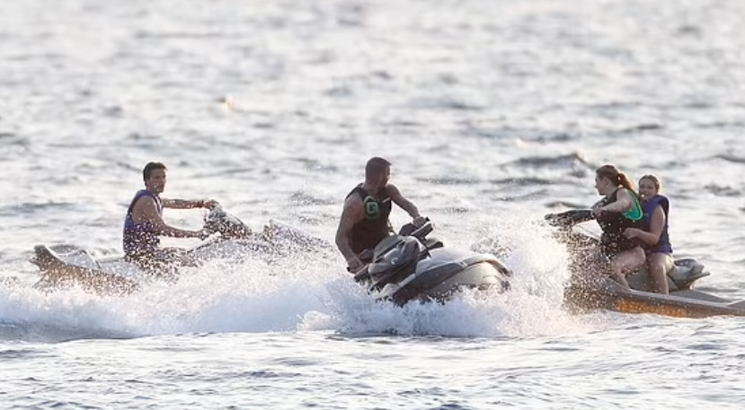 David Beckham, daughter Harper enjoy jet ski ride during family outing