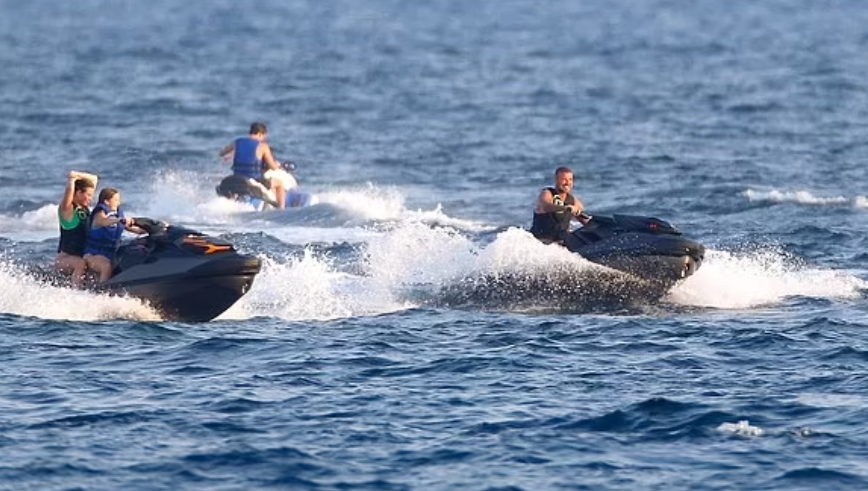 David Beckham, daughter Harper enjoy jet ski ride during family outing