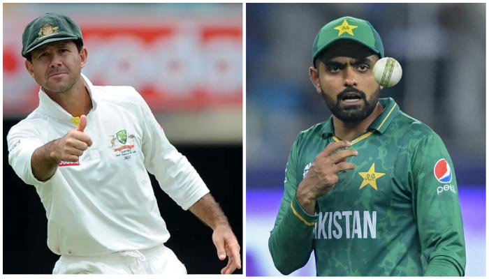 Australia’s two-time ODI World Cup-winning captain Ricky Ponting (L) and Pakistan skipper Babar Azam. — AFP/File