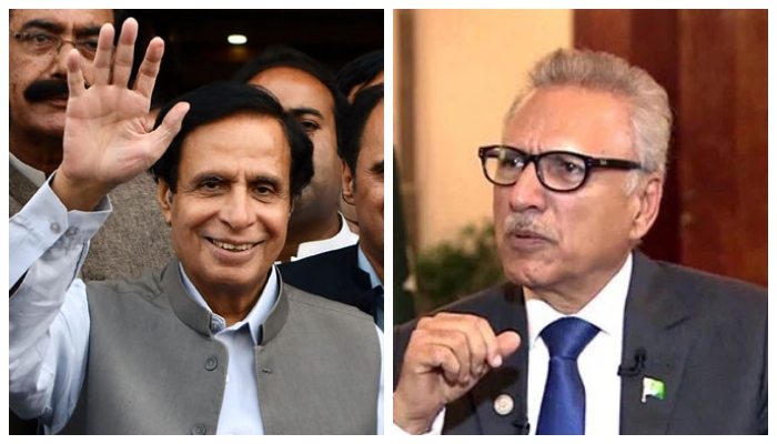 Punjab CM-elect Pervez Elahi and President Arif Alvi. — Online/PID/Files