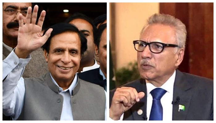 Punjab CM-elect Pervez Elahi and President Arif Alvi. — Online/PID/Files