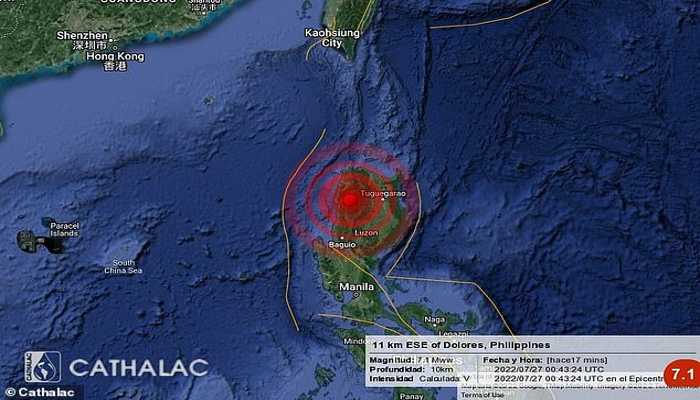 Gempa berkekuatan 7,1 SR mengguncang Filipina utara, sangat terasa di Manila