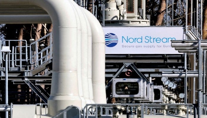 Pipes at the landfall facilities of the Nord Stream 1 gas pipeline are pictured in Lubmin, Germany, March 8, 2022. —REUTERS/Hannibal Hanschke/