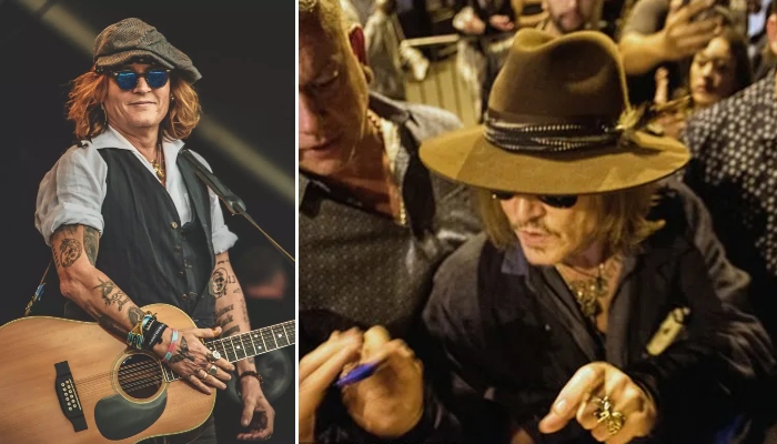 Johnny Depp memenangkan hati saat dia mengklik foto, menandatangani tanda tangan untuk penggemar di Prancis