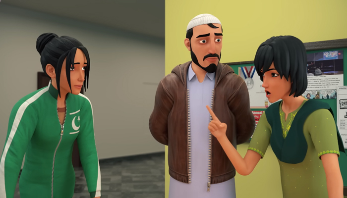 Characters of ‘Team Muhafiz’ can be seen speaking to each other during the latest episode of the comic book series. — YouTube/ISPR