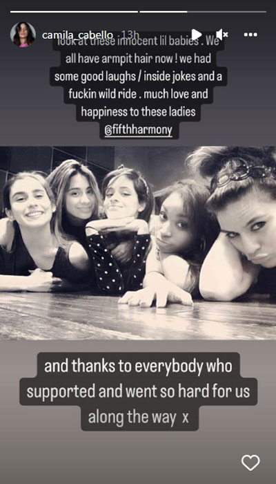 Camila Cabello celebrates Fifth Harmonys 10th anniversary with throwback photos