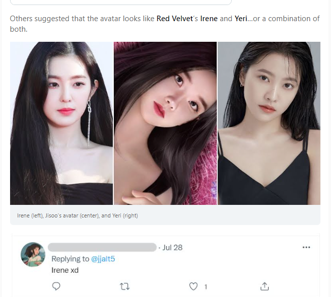 Fans think BLACKPINKs Jisoo AI avatar doesnt match her in real