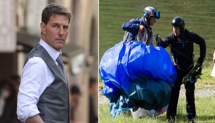 Tom Cruise jumps off a mountain as he films scary stunt for ‘Mission Impossible 8’