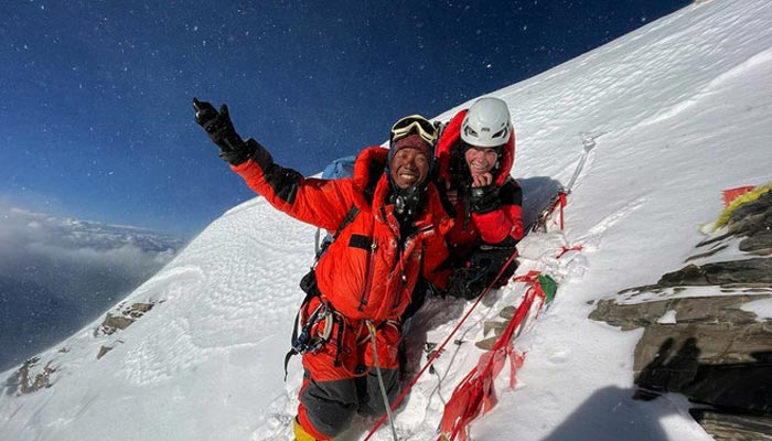 Norwegian mountaineer Kristin Harila (R) summited Broad Peak, the ninth mountain, on her quest to climb the worlds 14 super peaks on July 29, 2022 in Pakistan. — Instagram