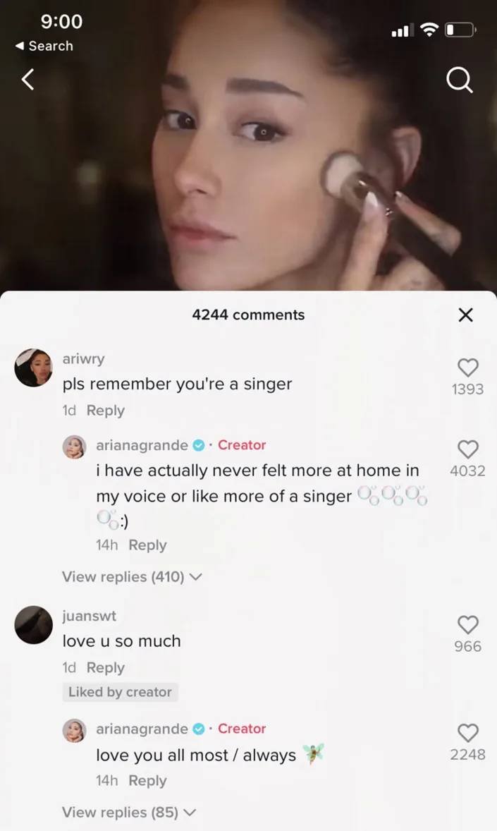 Ariana Grande claps back TikTok user over ‘mean’ comment: Photo