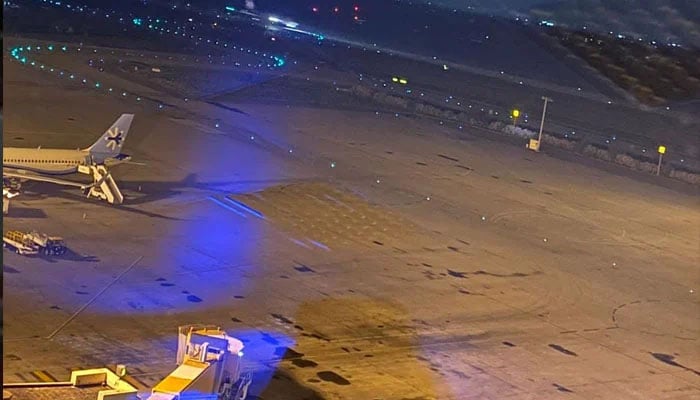 Lahore’s Allama Iqbal International Airport Runway.— Geo News