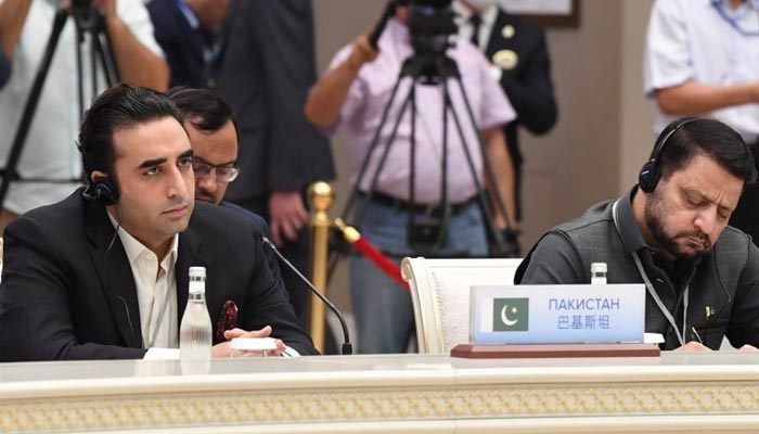Federal Minister for Foreign Affairs Bilawal Bhutto-Zardari attends Shanghai Cooperation Organisation (SCO) Council of Foreign Ministers Meeting in Tashkent. — Twitter/@BBhuttoZardari
