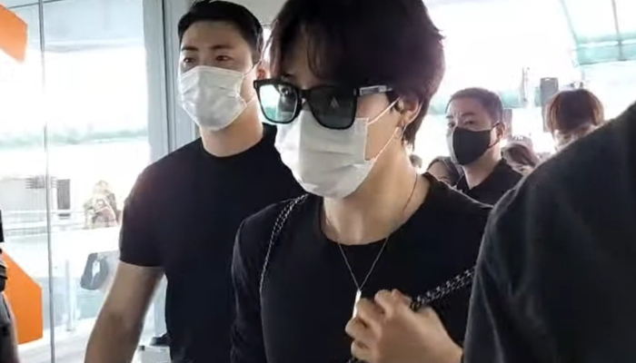 Jimin at the airport