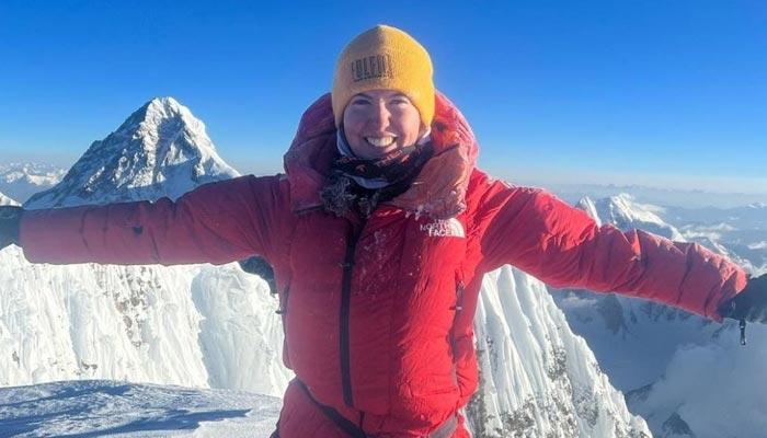 British climber Adriana Brownlee summits K2. — Photo by author