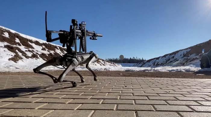WATCH: 'Terrifying' robot dog shoots two targets 
