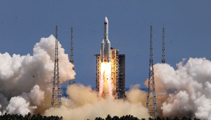 A Long March-5B Y3 rocket, carrying the Wentian lab module for Chinas space station under construction, takes off from Wenchang Spacecraft Launch Site in Hainan province, China July 24, 2022. — Reuters