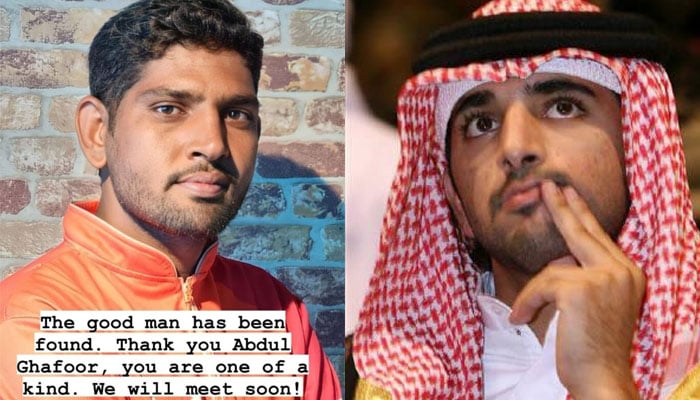 Abdul Ghafoor (l), Dubai Crown Prince Sheikh Hamdan (r).—Instagram, Reuters