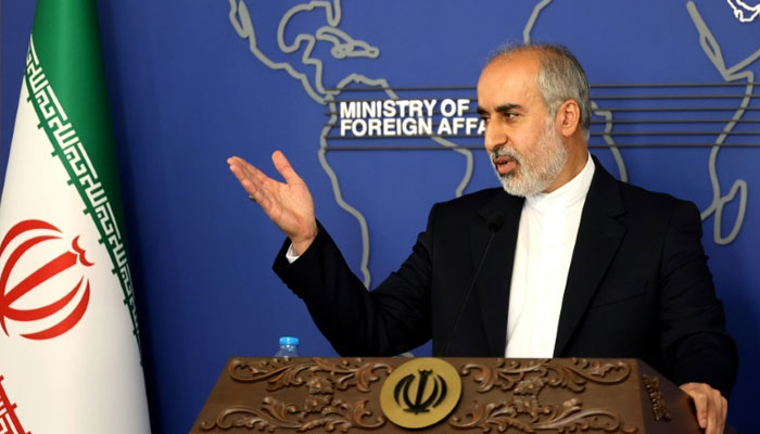 Irans foreign ministry spokesman Nasser Kanani at a Tehran news conference on July 13.—AFP