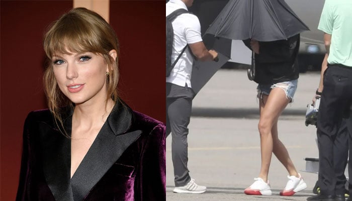 Resurfaced pictures of Taylor Swift exiting a private jet are going viral amid controversy
