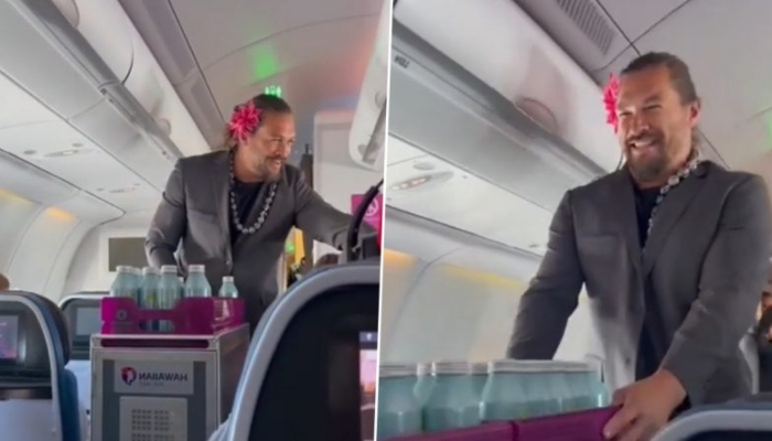 ‘Aquaman’ star Jason Momoa surprises passengers on Hawaiian flight