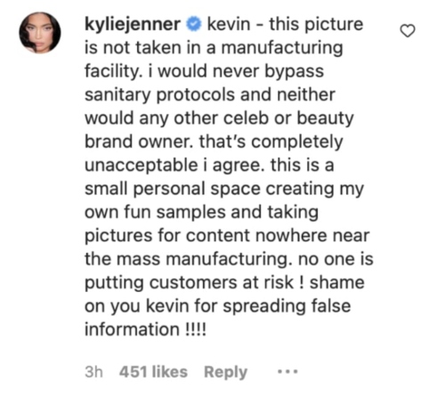Kylie Jenner claps back at trolls criticizing her ‘unsanitary’ lab pictures