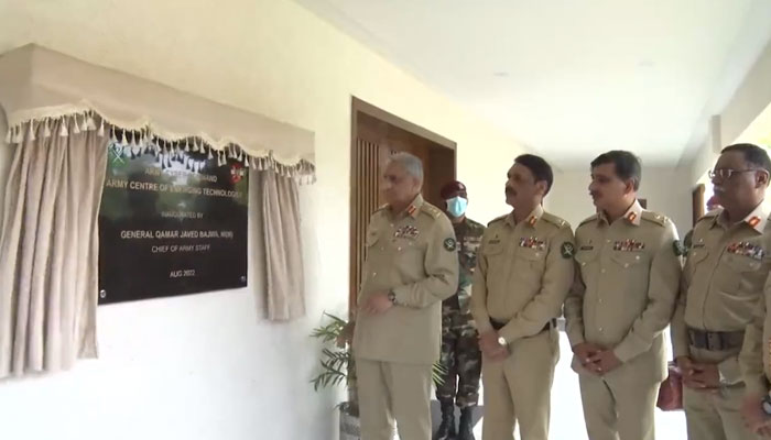Chief of Army Staff (COAS) General Qamar Javed Bajwa inaugurating the Army Center of Emerging Technologies. — ISPR/File