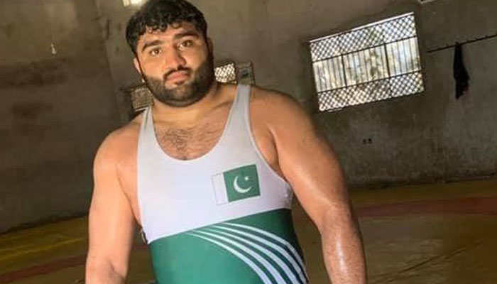 Pakistani wrestler Zaman Anwar. Photo: Twitter