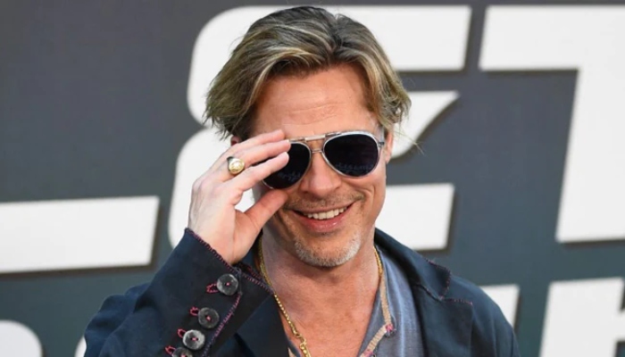 Brad Pitt surprises 'Bullet Train' costars, decides to do the interview 'shirtless'