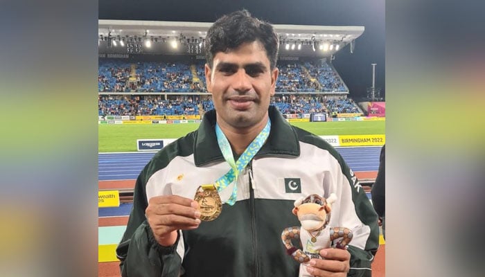 Arshad Nadeem after winning gold medal in CWG. —reporter