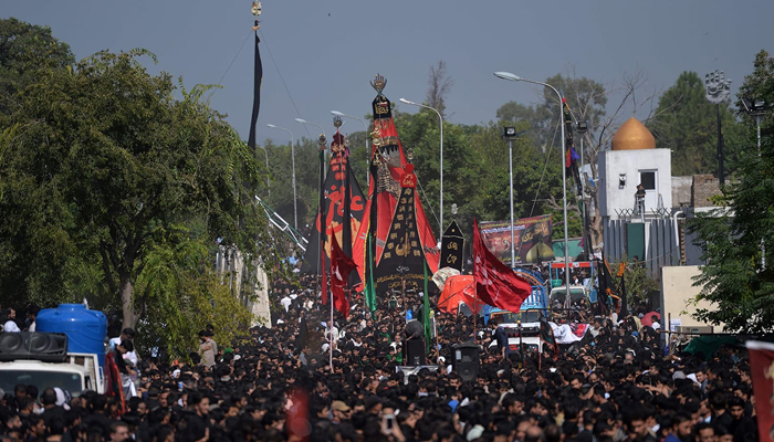Mourners during a procession in Islamabad. — AFP/File