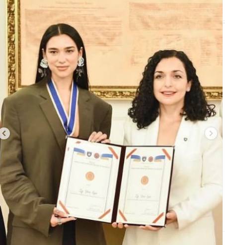 Dua Lipa receives title of Honorary Ambassador of Republic of Kosovo: Photos