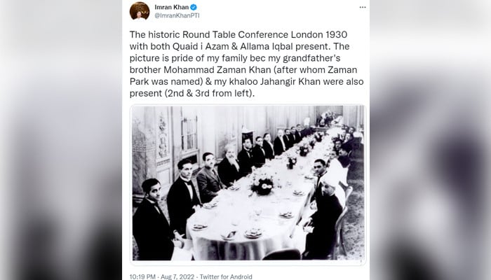 حقائق کی جانچ پڑتال: عمران خان کے رشتہ داروں کی تصویر 1930 کی گول میز کانفرنس کی نہیں ہے۔