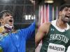 India's Neeraj Chopra congratulates Pakistan's Arshad Nadeem on CWG victory 