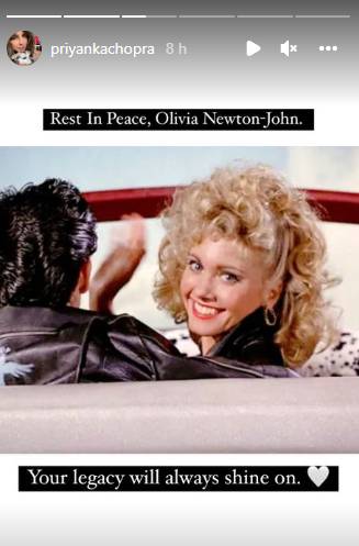 Olivia Newton-John death: Priyanka Chopra, Hugh Jackman and John Travolta pay tributes