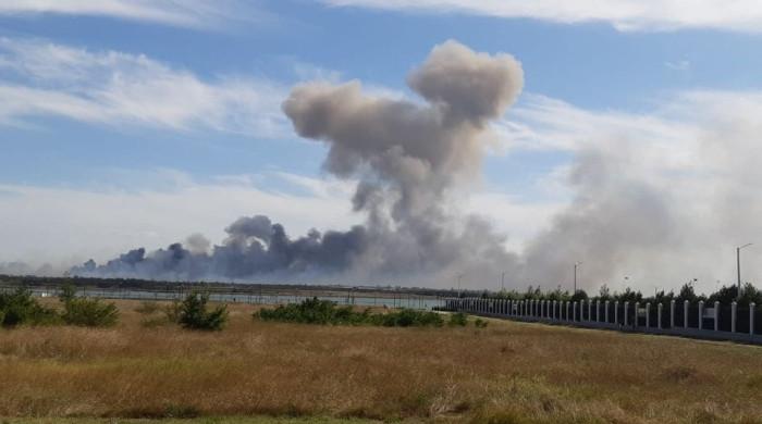 Five injured as blasts rock Russian air base in annexed Crimea